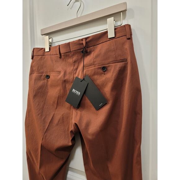 Hugo Boss Genius Trousers in Rust/Copper - Picture 6 of 10